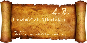 Laczházi Nikoletta névjegykártya